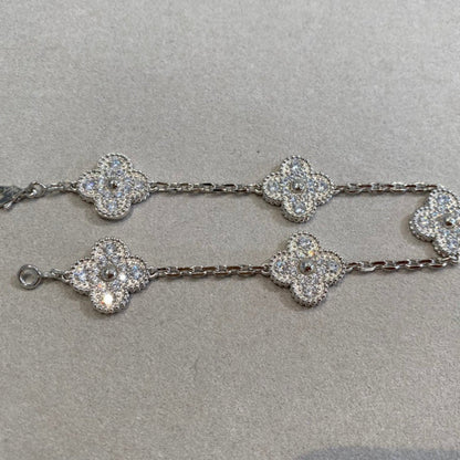 [⭐Miroze] CLOVER 5 MOTIF FULL DIAMOND BRACELET COLLECTION