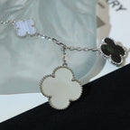 ⭐Miroze CLOVER BRACELET 5 MOTIFS MOP CHALCEDONY SILVER