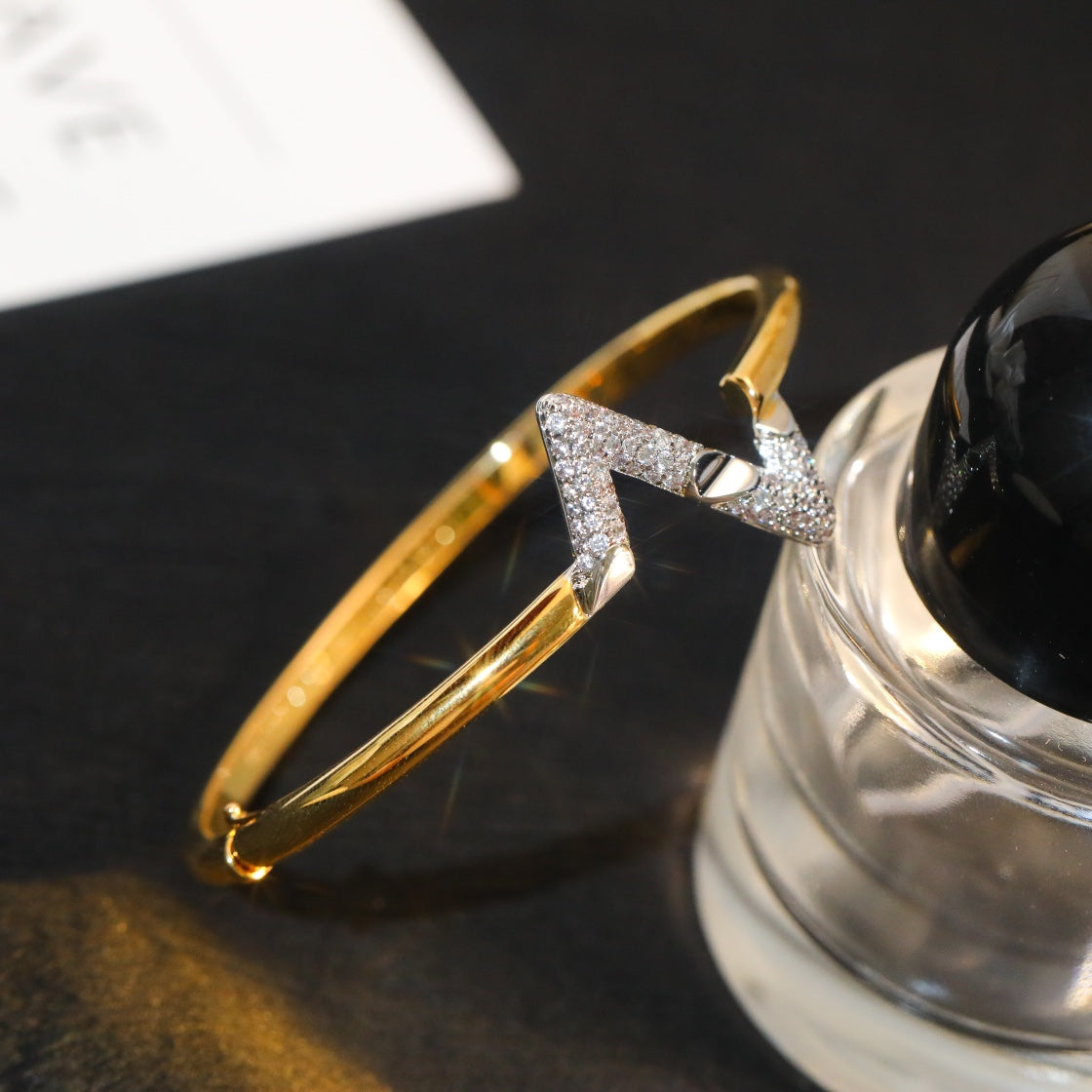 ⭐Miroze VOLTE UPSITE DOWN GOLD DIAMOND BRACELET