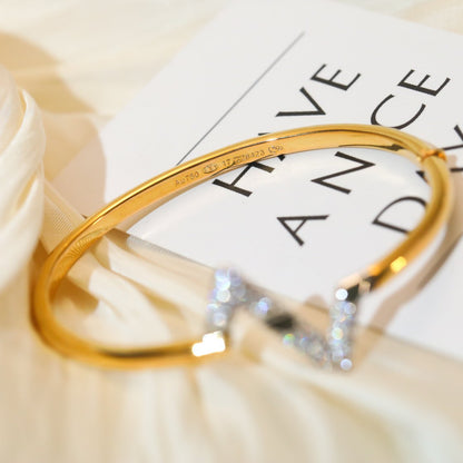[⭐Miroze]VOLTE UPSITE DOWN GOLD DIAMOND BRACELET