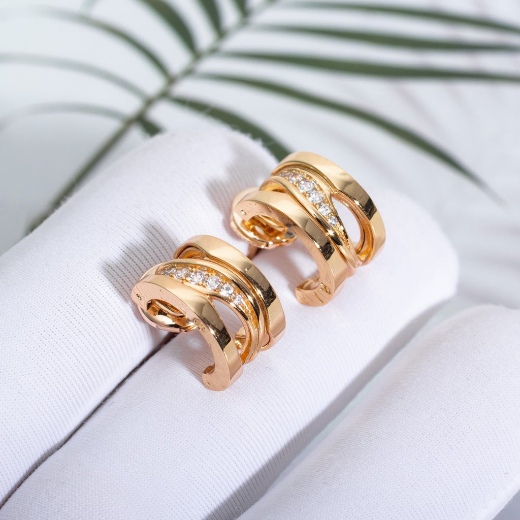 [⭐Veya]ZERO 1 PINK GOLD DIAMONDS EARRINGS