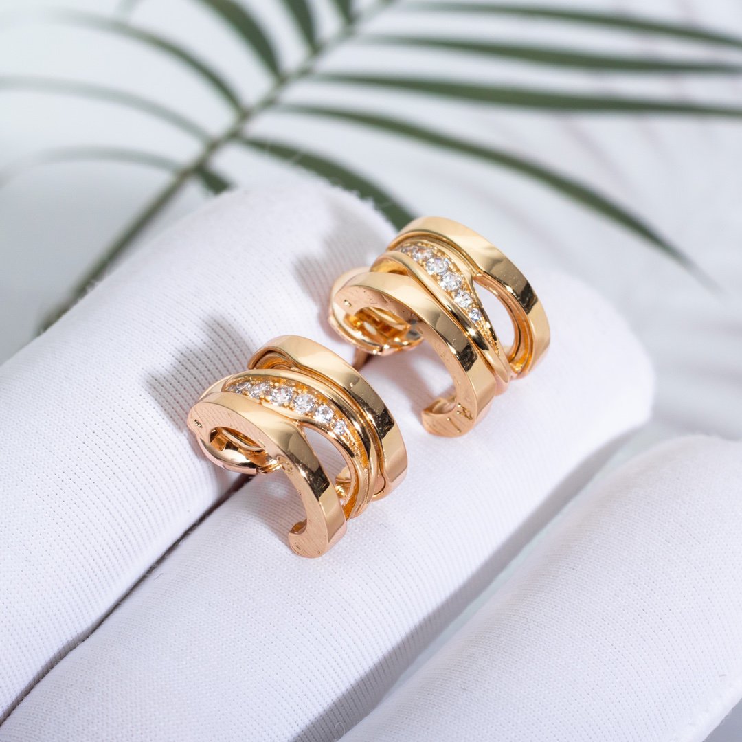 [⭐Veya]ZERO 1 PINK GOLD DIAMONDS EARRINGS