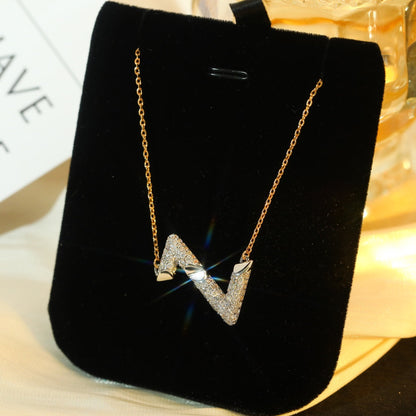 [⭐Miroze]VOLT SILVER DIAMOND PEDANT NECKLACE