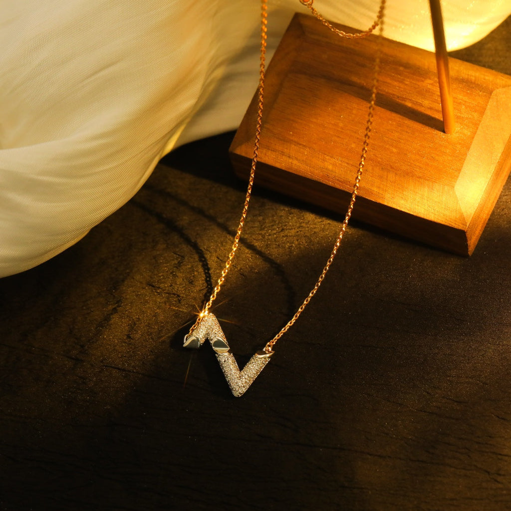 ⭐Miroze VOLT SILVER DIAMOND PEDANT NECKLACE