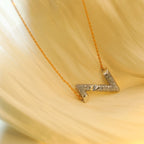 ⭐Miroze VOLT SILVER DIAMOND PEDANT NECKLACE