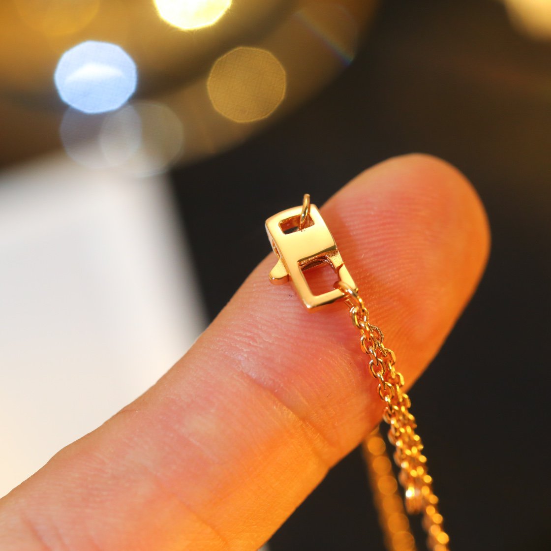 ⭐Miroze STAR AND SUN DIAMOND PINK GOLD NECKLACE