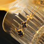 ⭐Miroze STAR AND SUN ONYX PINK GOLD NECKLACE