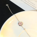 ⭐Miroze SUN MOTIF PINK MOP SILVER BRACELET