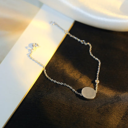 [⭐Miroze]SUN MOTIF PINK MOP SILVER BRACELET