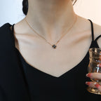 ⭐Miroze SUN PEDANT PINK GOLD 1 DIAMOND NECKLACE