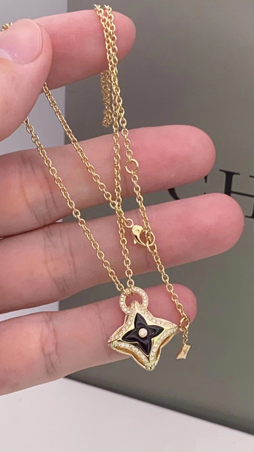 ⭐Miroze STAR PEDANT PINK GOLD DIAMOND NECKLACE