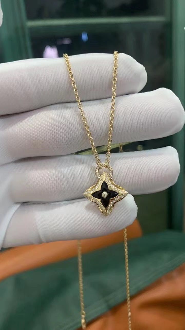 ⭐Miroze STAR PEDANT PINK GOLD DIAMOND NECKLACE