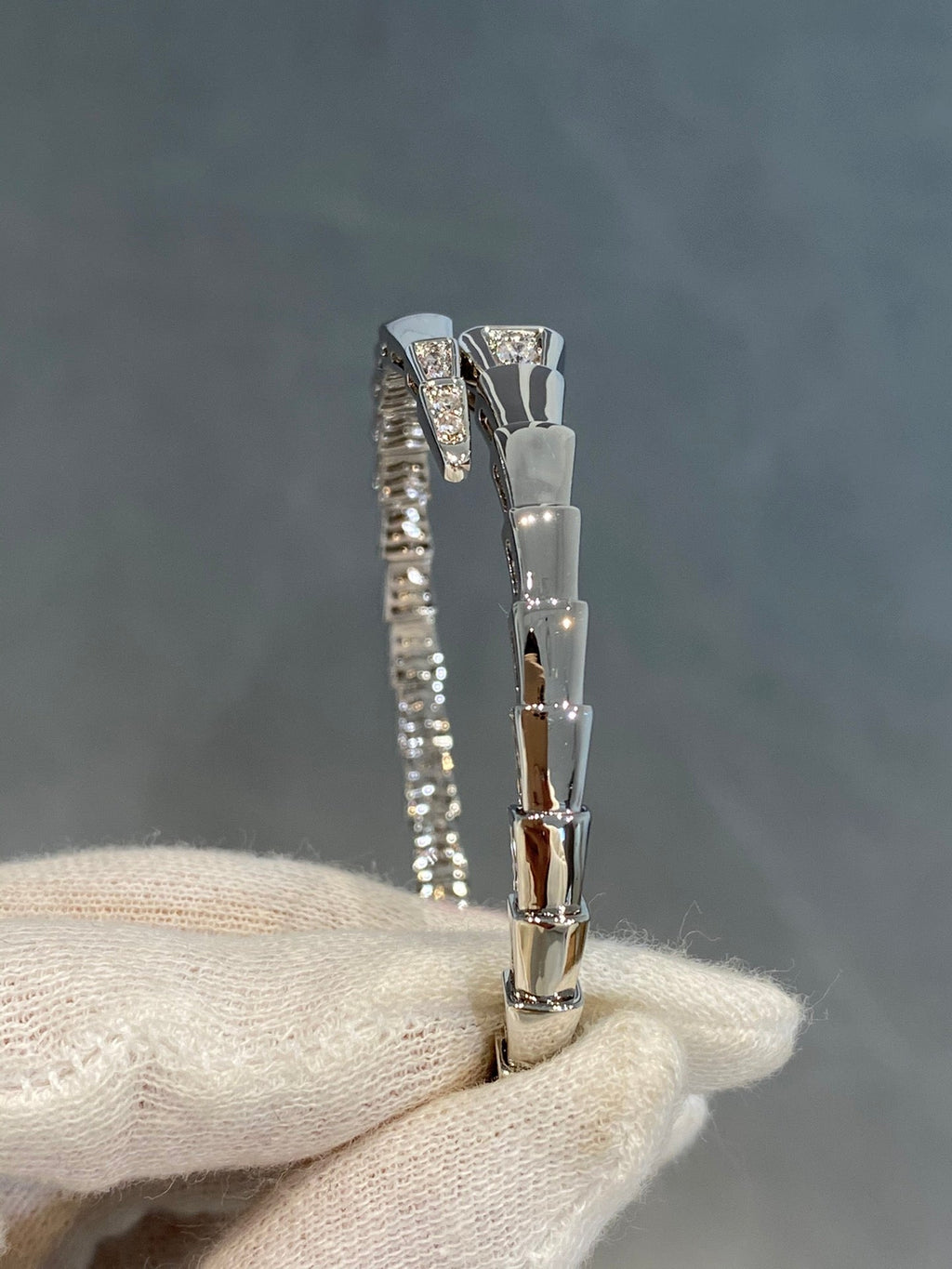 [⭐Veya]SERPENTI BRACELET DIAMONDS SILVER