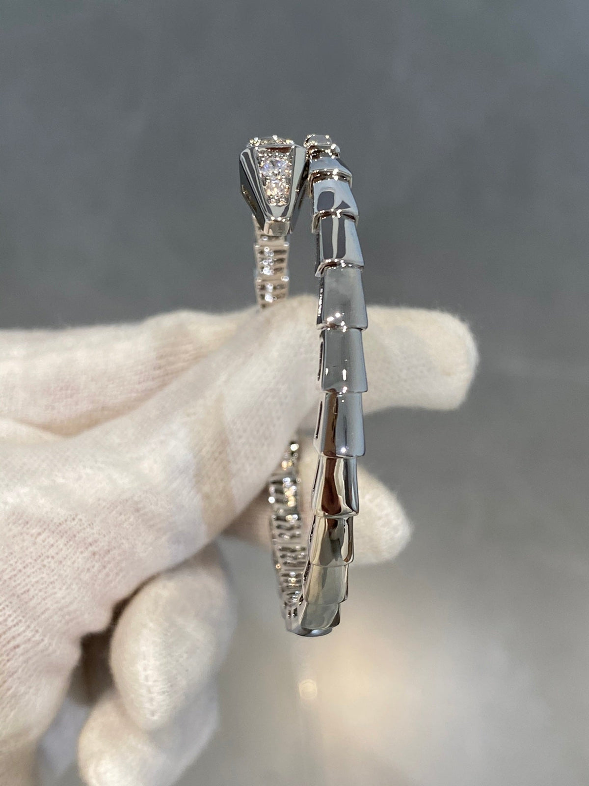 [⭐Veya]SERPENTI BRACELET DIAMONDS SILVER