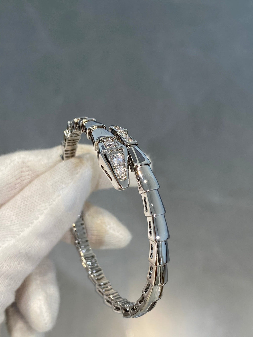 [⭐Veya]SERPENTI BRACELET DIAMONDS SILVER