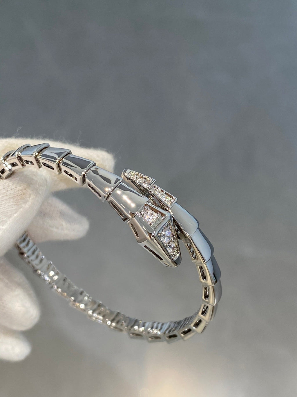 [⭐Veya]SERPENTI BRACELET DIAMONDS SILVER