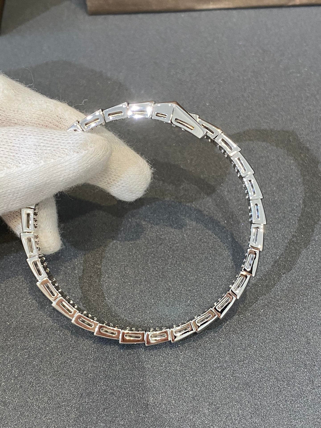 [⭐Veya]SERPENTI BRACELET DIAMONDS SILVER