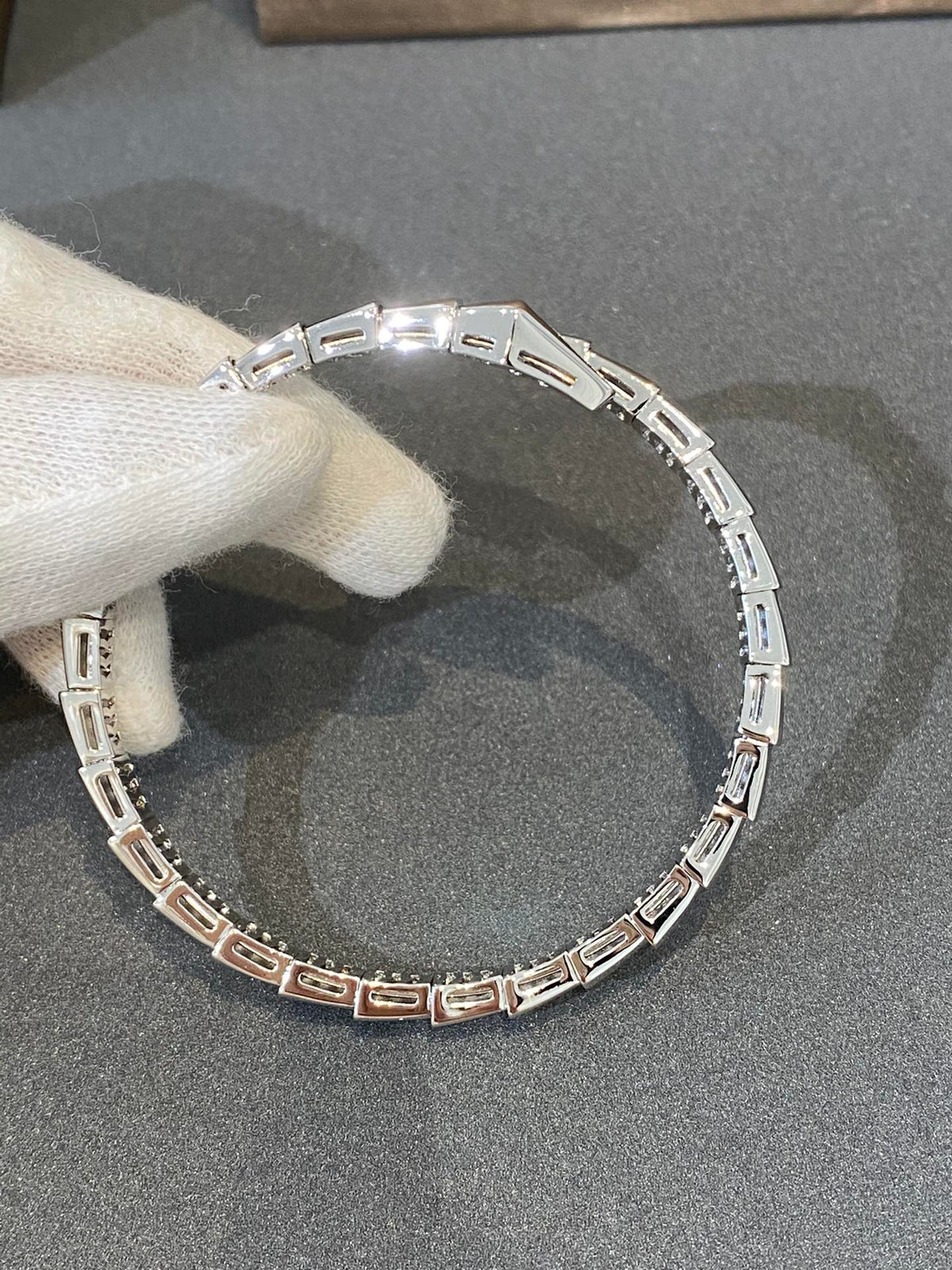 [⭐Veya]SERPENTI BRACELET DIAMONDS SILVER