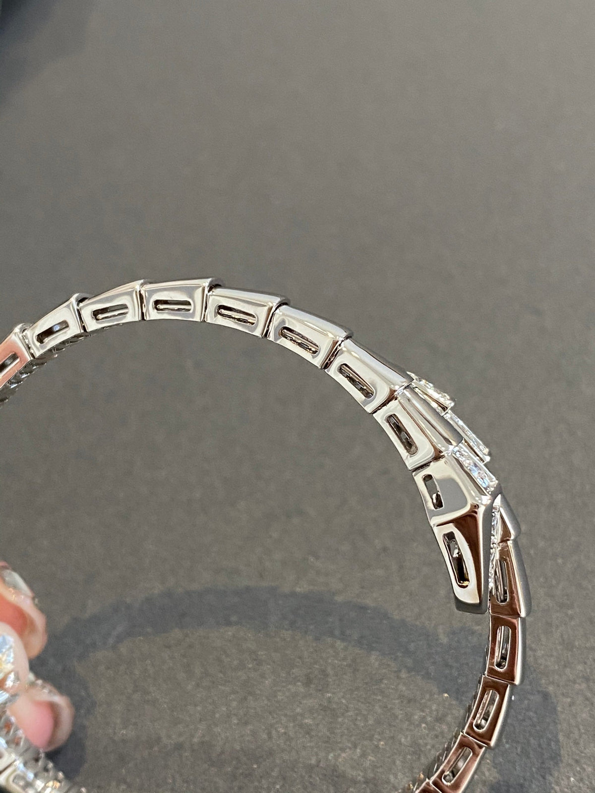 [⭐Veya]SERPENTI BRACELET DIAMONDS SILVER