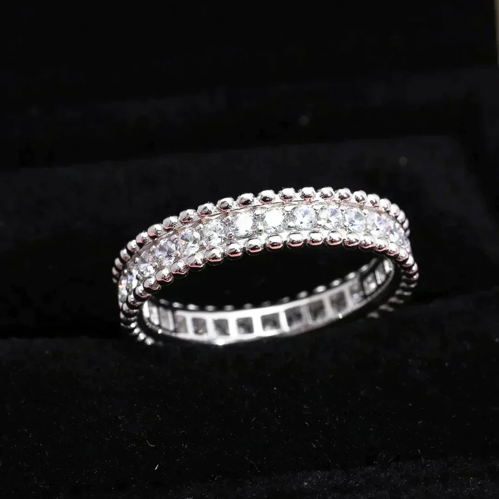⭐Miroze PERLEE DIAMOND SILVER RING
