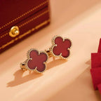 ⭐Miroze CLOVER MEDIUM 1 MOTIFS CARNELIAN  EARRINGS