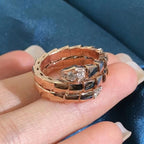 [⭐Veya]SERPENTS DOUBLE ROW DIAMOND RING