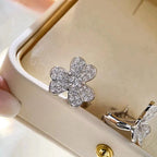⭐Miroze CLOVER COMOS DIAMOND EARRINGS SILVER