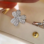⭐Miroze CLOVER COMOS DIAMOND EARRINGS SILVER