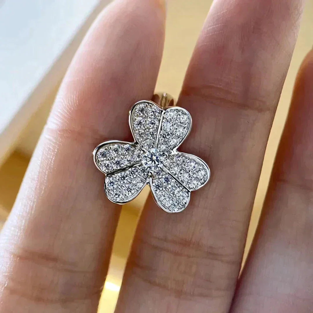 ⭐Miroze CLOVER COMOS DIAMOND EARRINGS SILVER