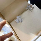 ⭐Miroze CLOVER COMOS DIAMOND EARRINGS SILVER