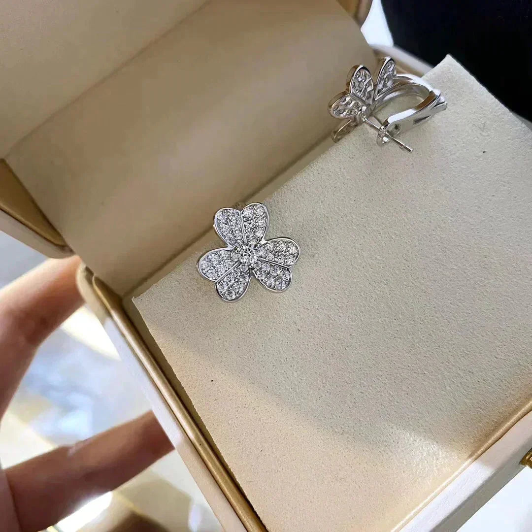 ⭐Miroze CLOVER COMOS DIAMOND EARRINGS SILVER