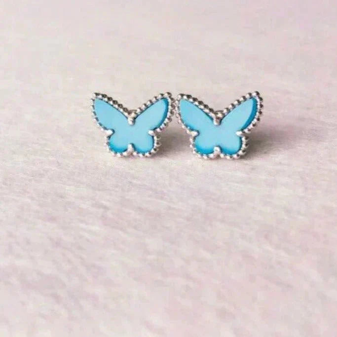 ⭐Miroze BUTTERFLY TURQUOISE EARRINGS SILVER