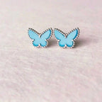 ⭐Miroze BUTTERFLY TURQUOISE EARRINGS SILVER