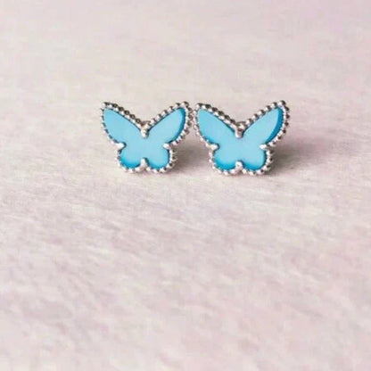 [⭐Miroze]BUTTERFLY TURQUOISE EARRINGS SILVER