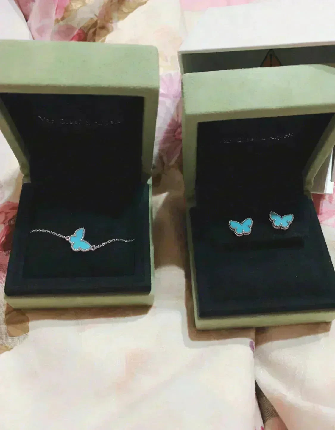 ⭐Miroze BUTTERFLY TURQUOISE EARRINGS SILVER