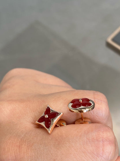[⭐Miroze]STAR AND SUN PINK GOLD CARNELIAN STUD EARRINGS