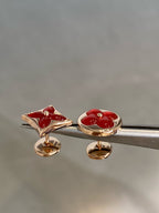 ⭐Miroze STAR AND SUN PINK GOLD CARNELIAN STUD EARRINGS