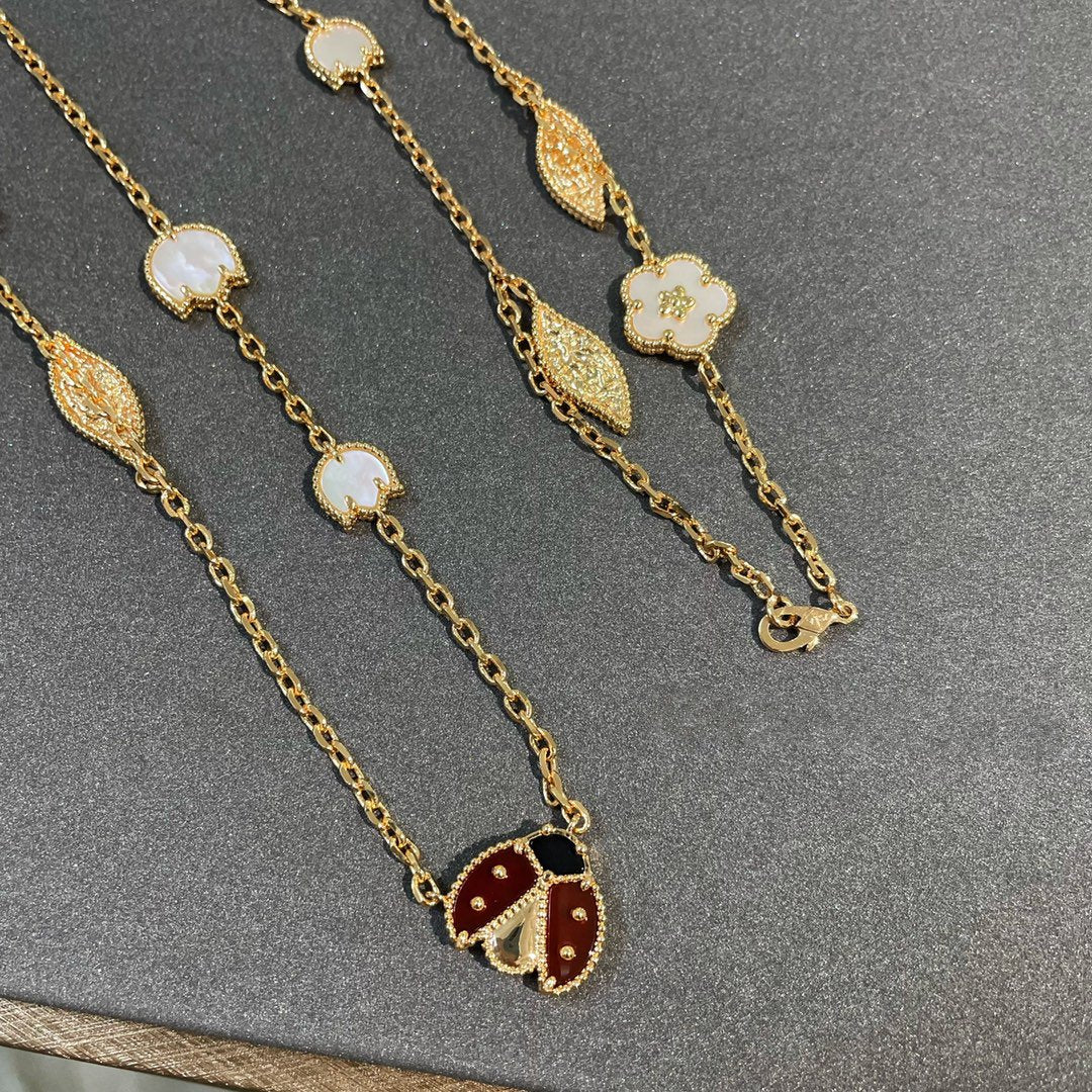 ⭐Miroze LUCKY SPRING 15 MOTIFS GOLD NECKLACE