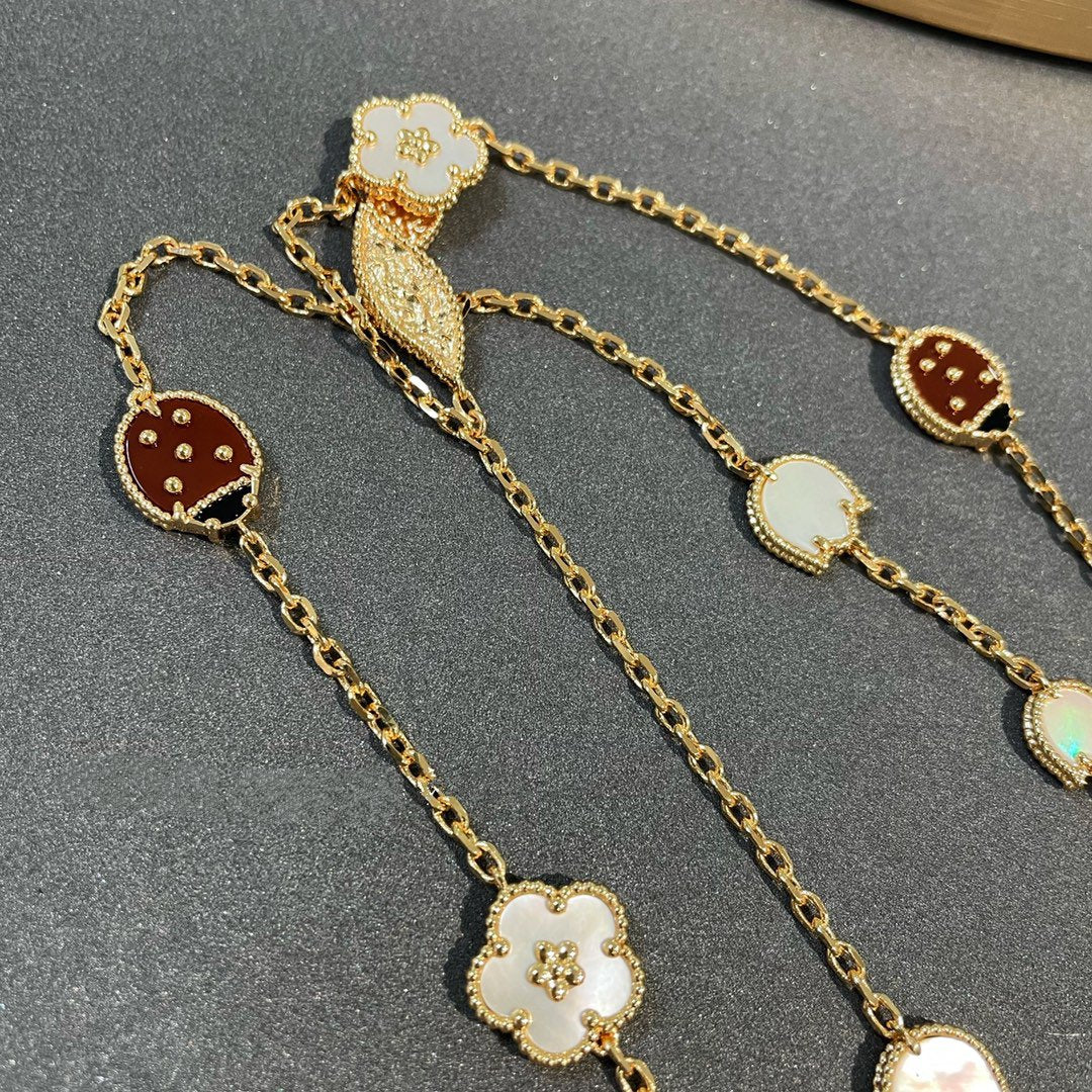 ⭐Miroze LUCKY SPRING 15 MOTIFS GOLD NECKLACE