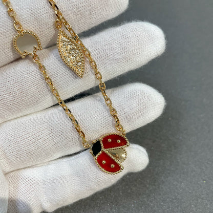 [⭐Miroze]LUCKY SPRING 15 MOTIFS GOLD NECKLACE