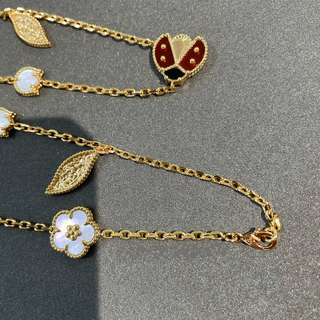 ⭐Miroze LUCKY SPRING 15 MOTIFS GOLD NECKLACE