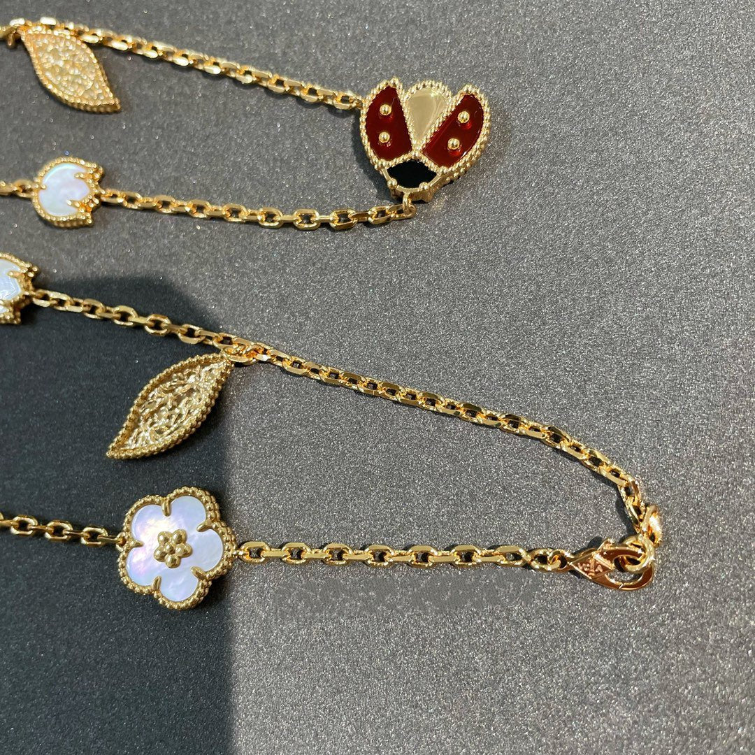 ⭐Miroze LUCKY SPRING 15 MOTIFS GOLD NECKLACE