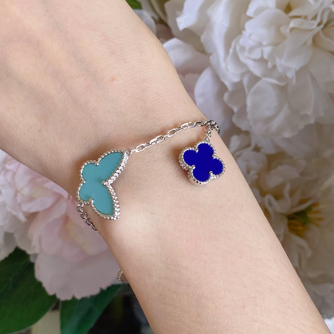 [⭐Miroze]LUCKY SPRING SILVER BRACELET 4 MOTIF
