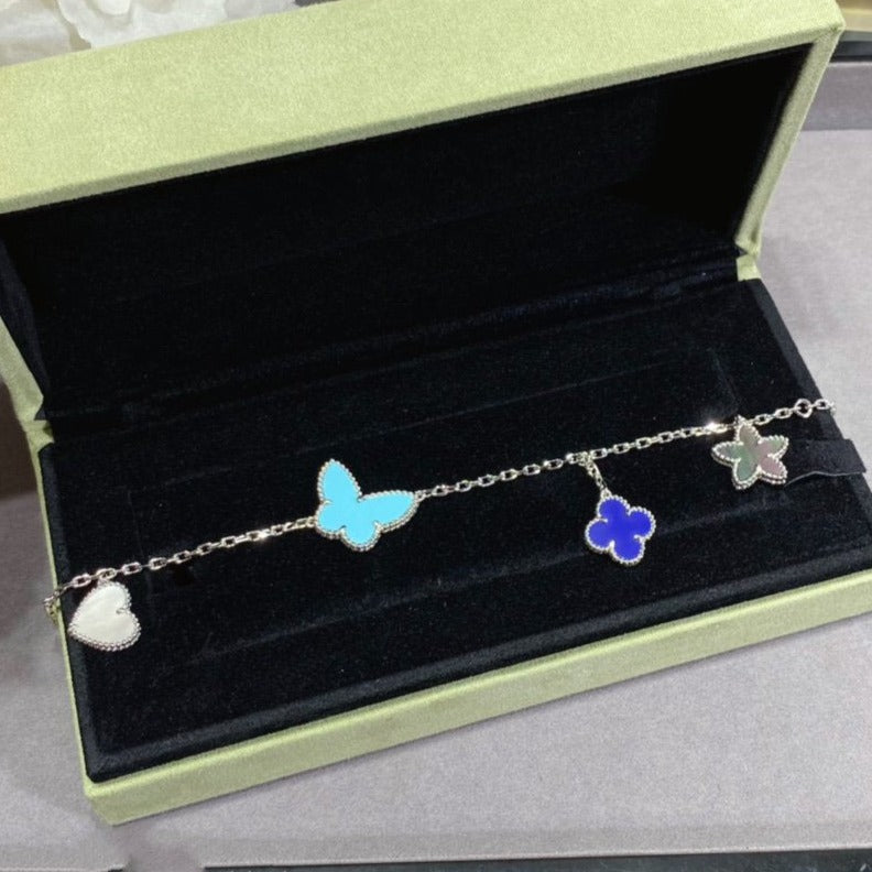[⭐Miroze]LUCKY SPRING SILVER BRACELET 4 MOTIF