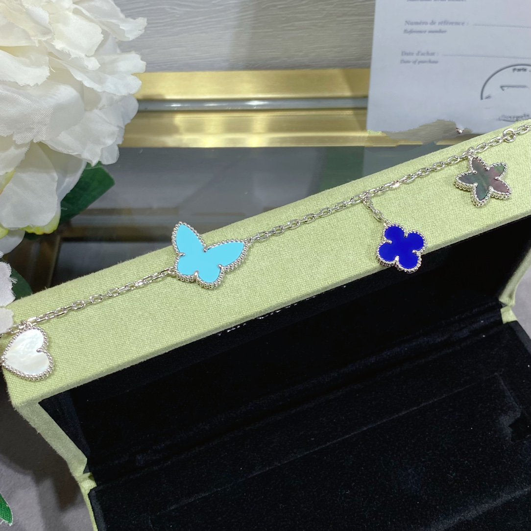 [⭐Miroze]LUCKY SPRING SILVER BRACELET 4 MOTIF