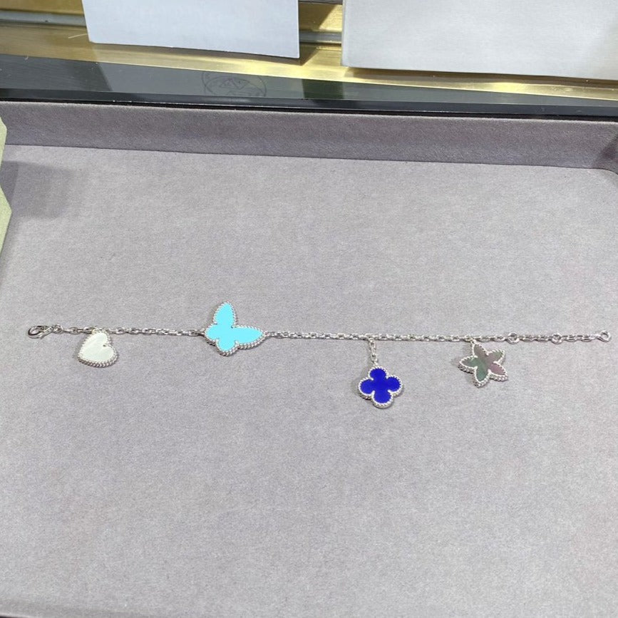 ⭐Miroze LUCKY SPRING SILVER BRACELET 4 MOTIF