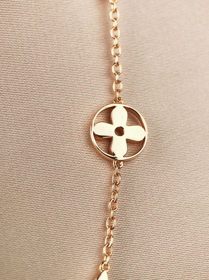 [⭐Miroze]STAR AND SUN 7 MOTIFS GOLD BRACELET