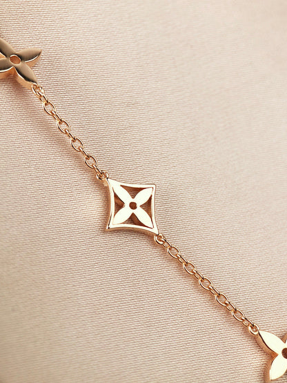[⭐Miroze]STAR AND SUN 7 MOTIFS GOLD BRACELET