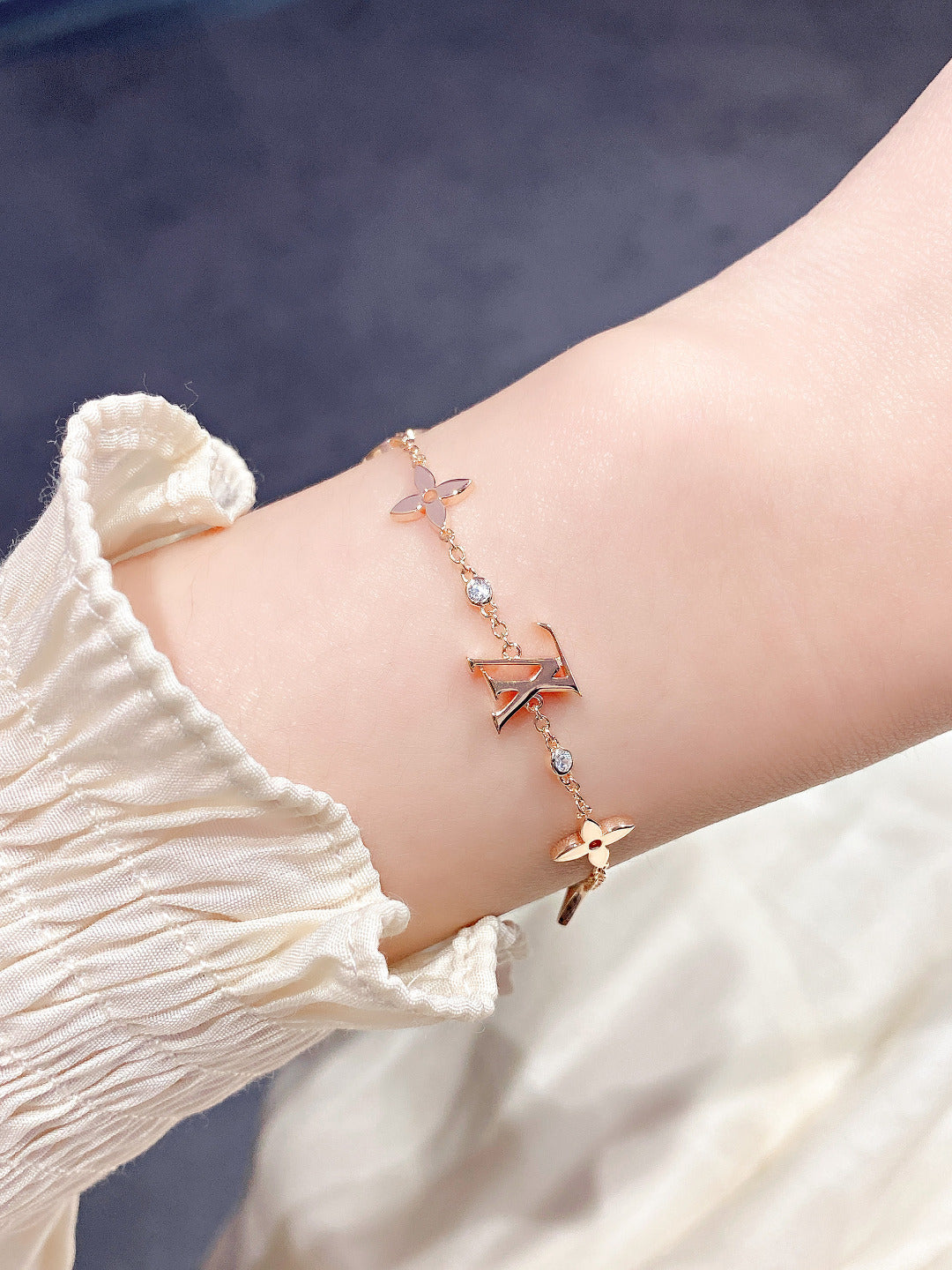 [⭐Miroze]STAR AND SUN 7 MOTIFS GOLD BRACELET