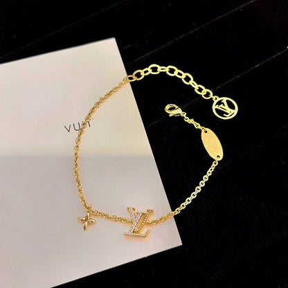 [⭐Miroze]LOGO STAR MOTIF GOLD BRACELET